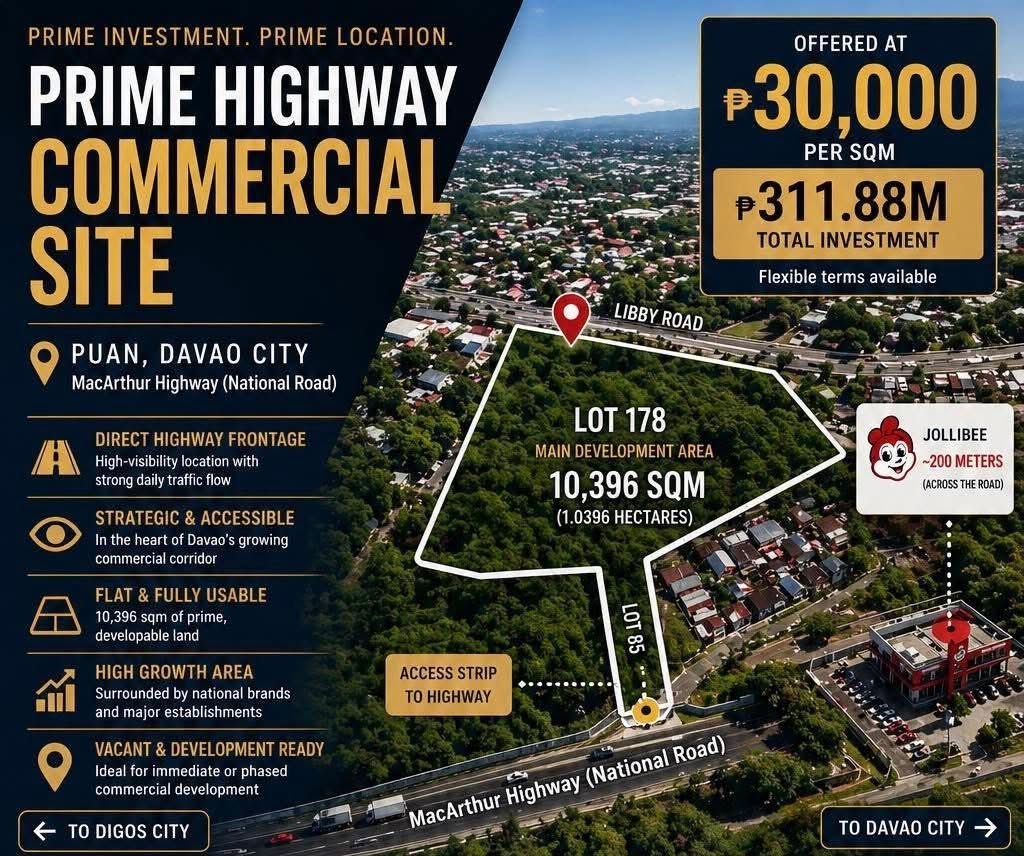 FOR SALE | 1.03 Hectares Commercial Land